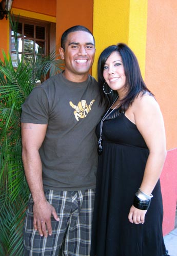 Martin with his fiancé